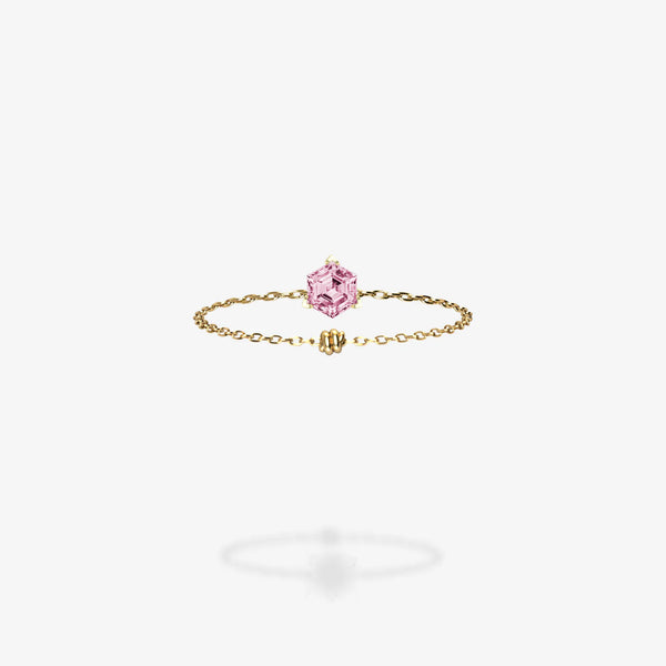 Cattina Ring - Hexagon Light Pink Spinel (STOCK US)