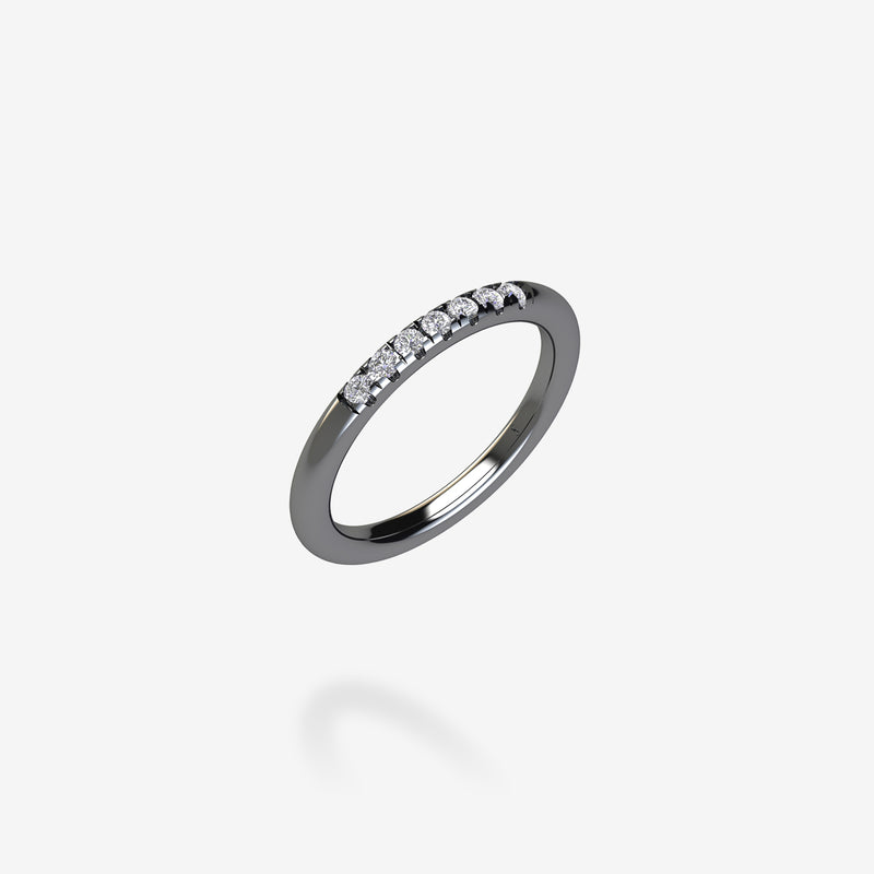 18K Blackened Gold
