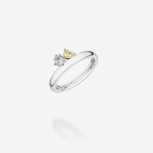 Platinum & 18K Yellow Gold-White & Canary Diamonds