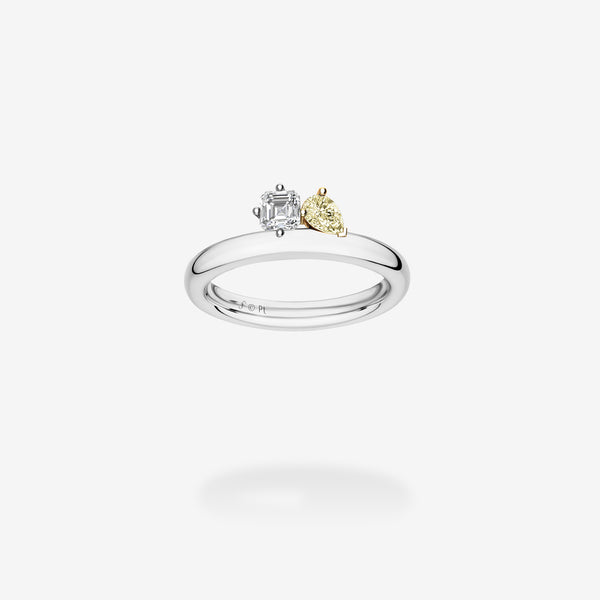 Platinum & 18K Yellow Gold-White & Canary Diamonds