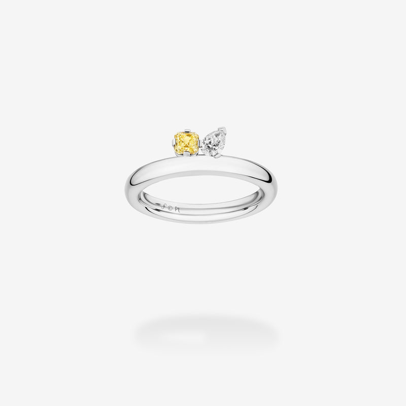 Platinum-White & Canary Diamonds