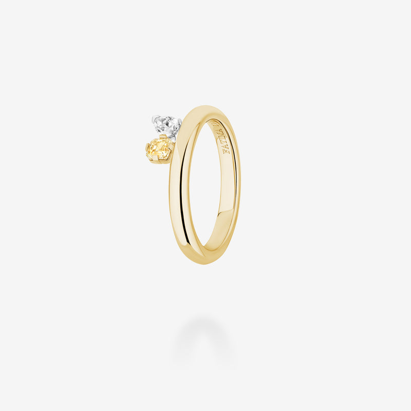 18K Yellow Gold & Platinum-White & Canary Diamonds
