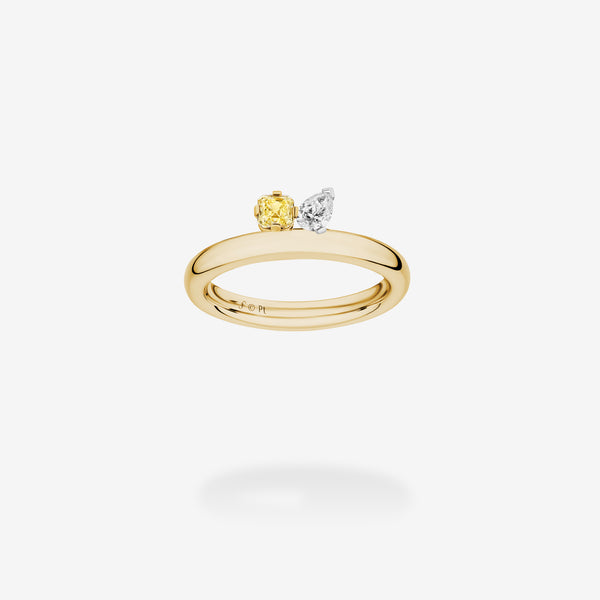 18K Yellow Gold & Platinum-White & Canary Diamonds