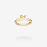 18K Yellow Gold-White & Canary Diamonds