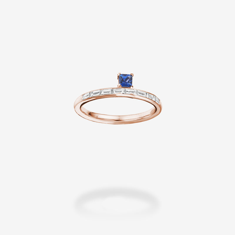 18K Rose Gold-Sapphire