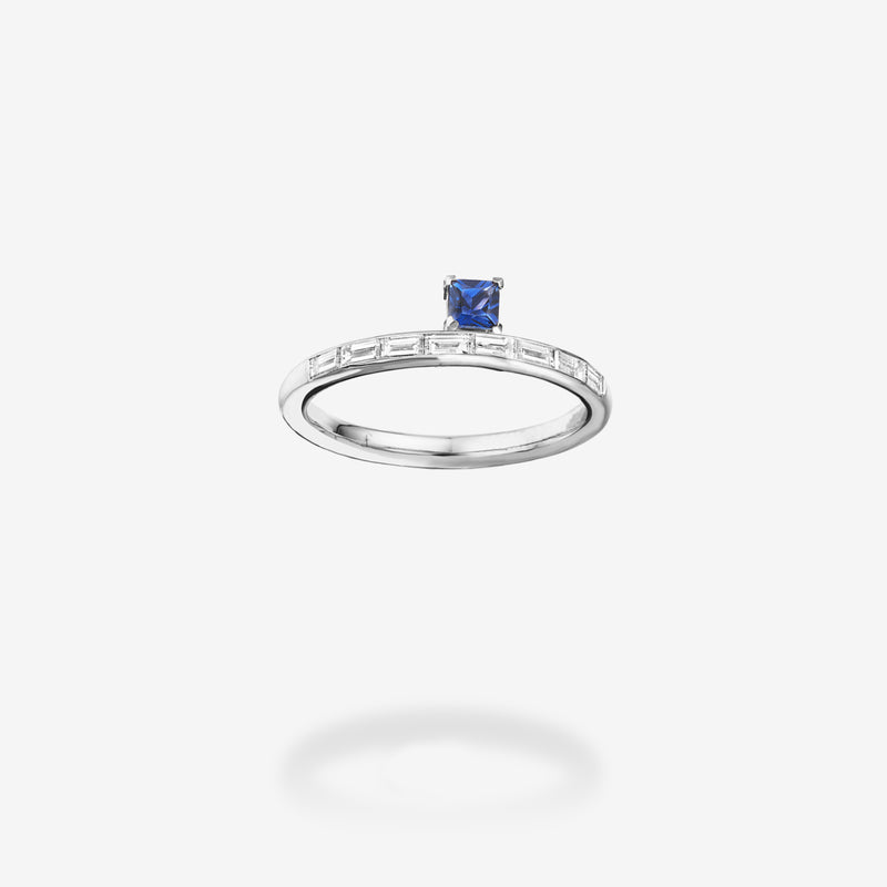 18K White Gold-Sapphire