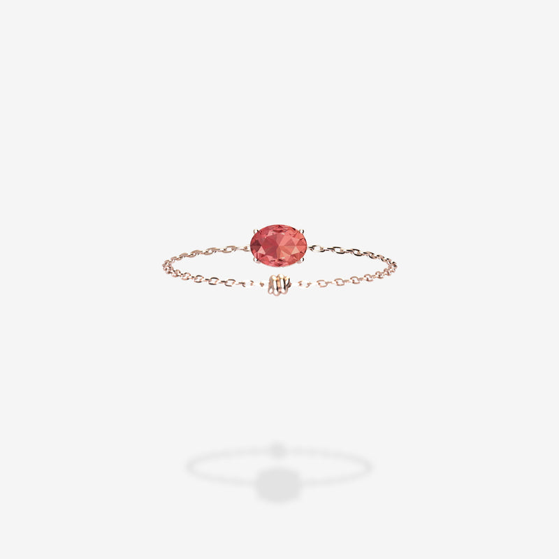18K Rose Gold-Oval