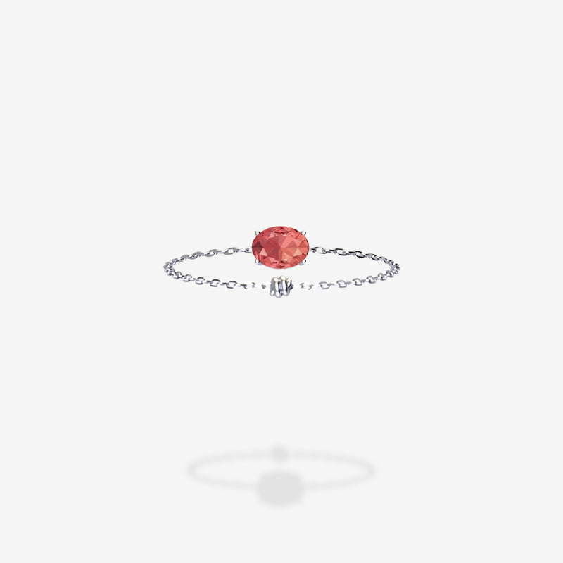 18K White Gold-Oval