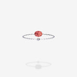 18K White Gold-Oval