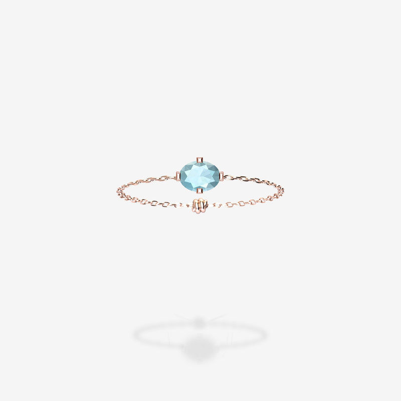 18K Rose Gold-Oval