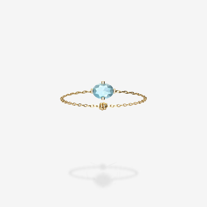 18K Yellow Gold-Oval