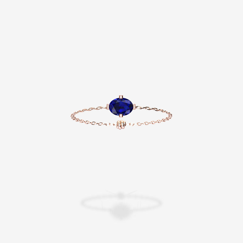 18K Rose Gold-Oval