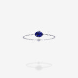 18K White Gold-Oval