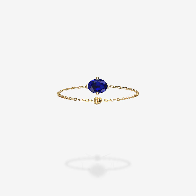 18K Yellow Gold-Oval
