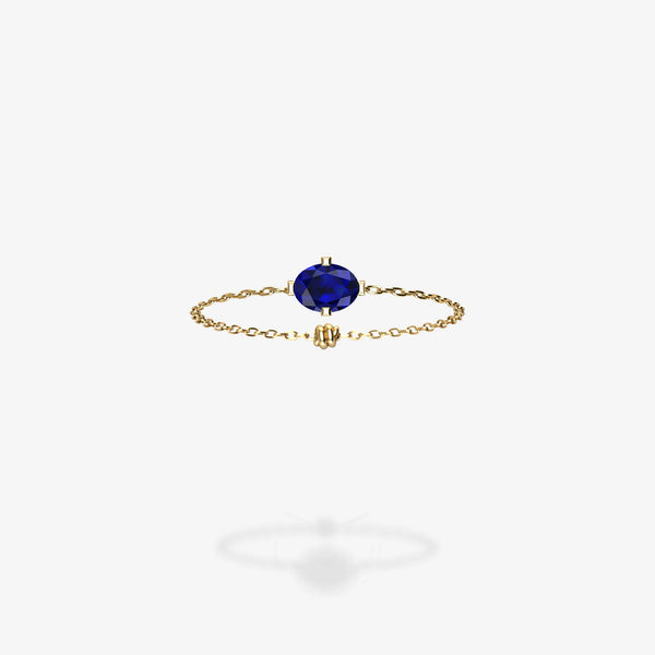Cattina Ring - Oval Blue Sapphire (STOCK US)