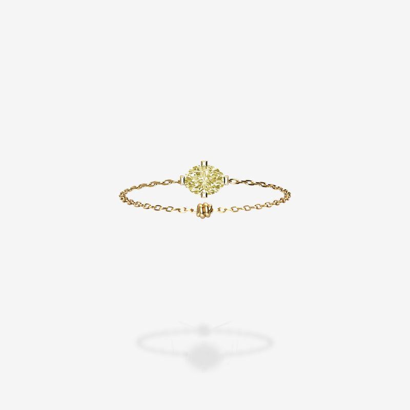 18K Yellow Gold-Oval
