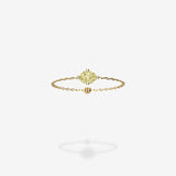 18K Yellow Gold-Oval
