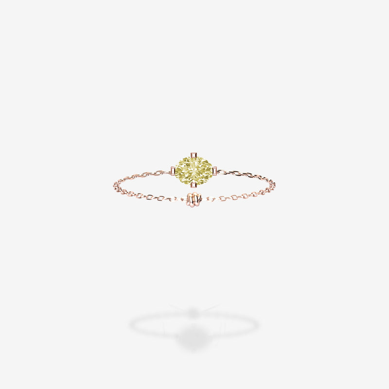18K Rose Gold-Oval