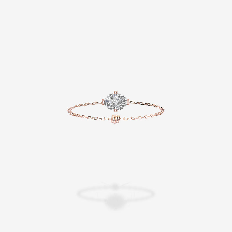 18K Rose Gold-Oval