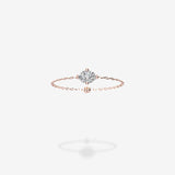18K Rose Gold-Oval