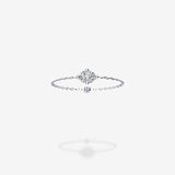 18K White Gold-Oval