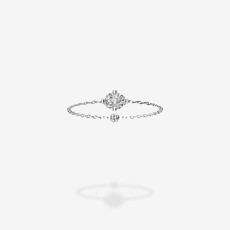 18K White Gold-Oval