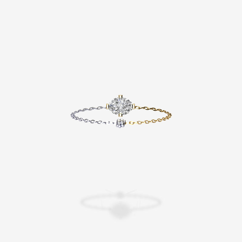18K White Gold & Yellow Gold-Oval