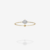 18K Yellow Gold-Oval