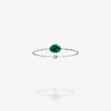 18K White Gold-Oval