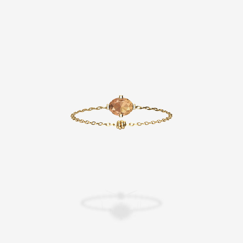 18K Yellow Gold-Oval
