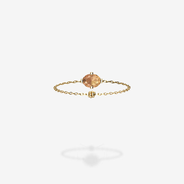 18K Yellow Gold-Oval