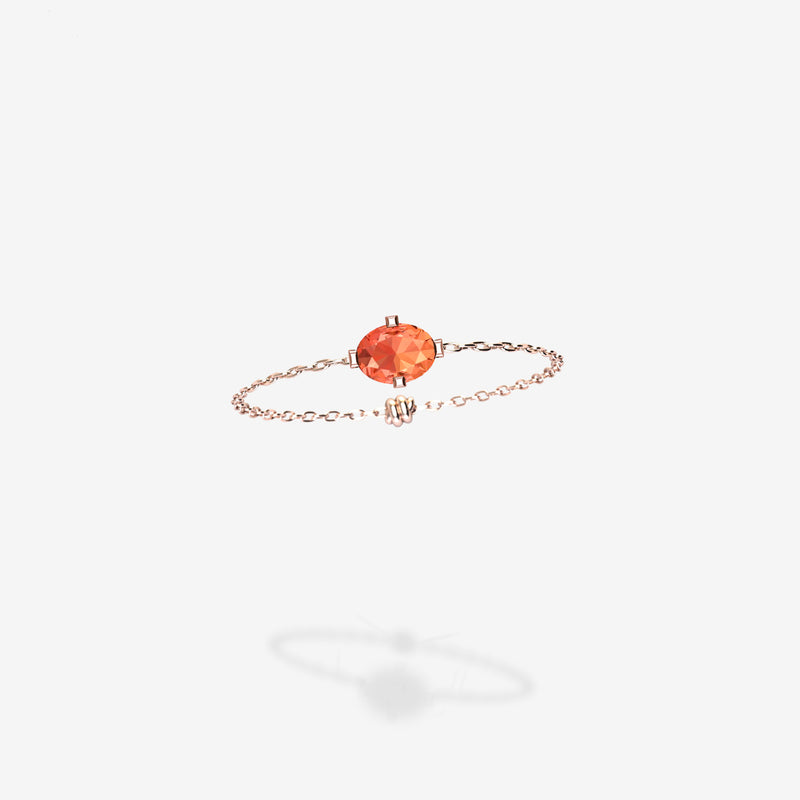 Cattina Ring - Orange Sapphire