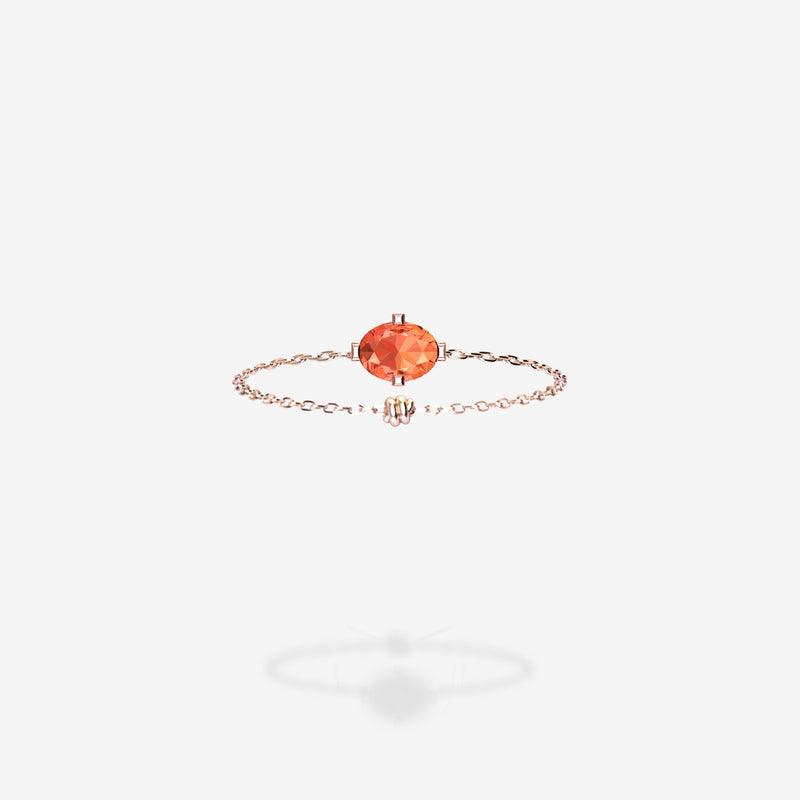 18K Rose Gold-Oval
