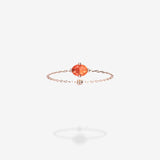 18K Rose Gold-Oval