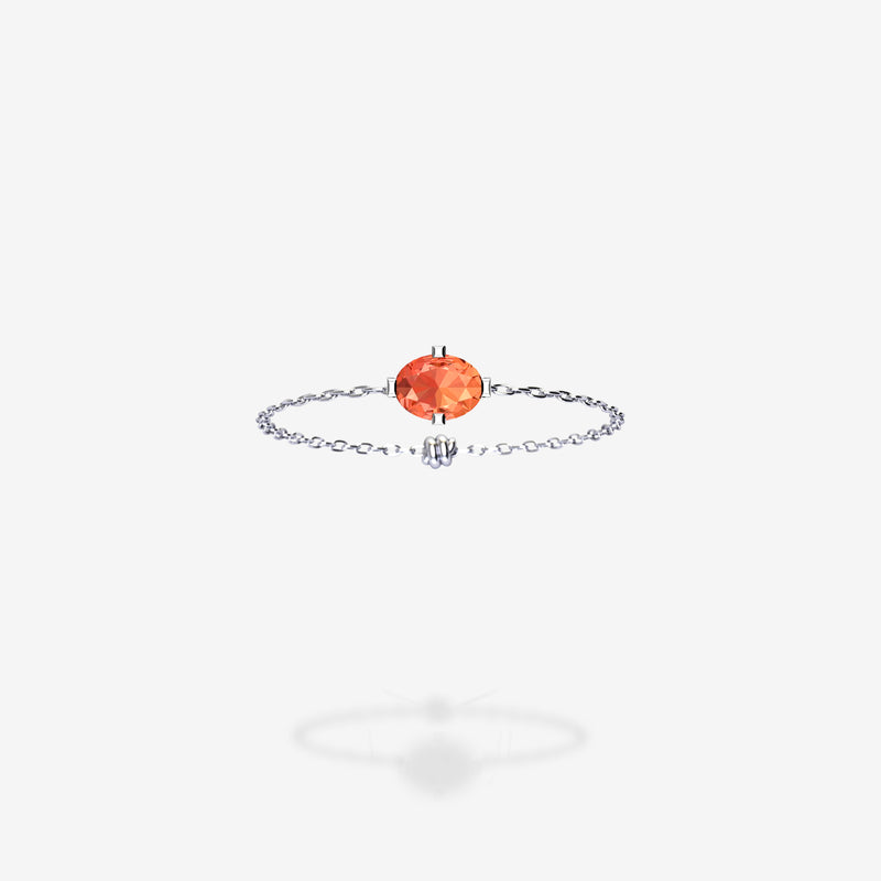18K White Gold-Oval