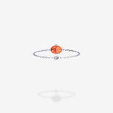 18K White Gold-Oval
