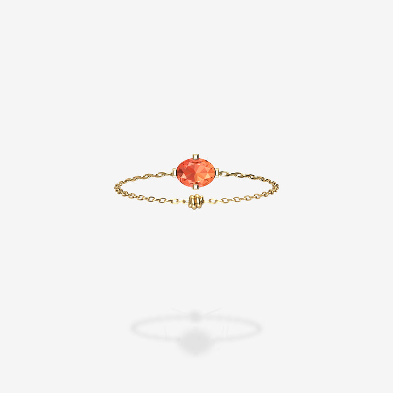 18K Yellow Gold-Oval