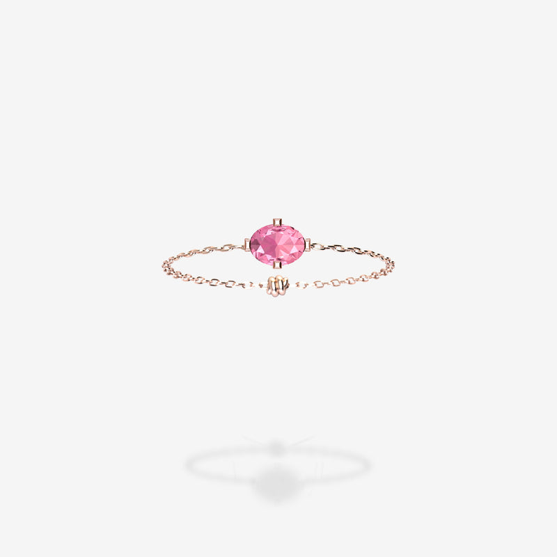 18K Rose Gold-Oval