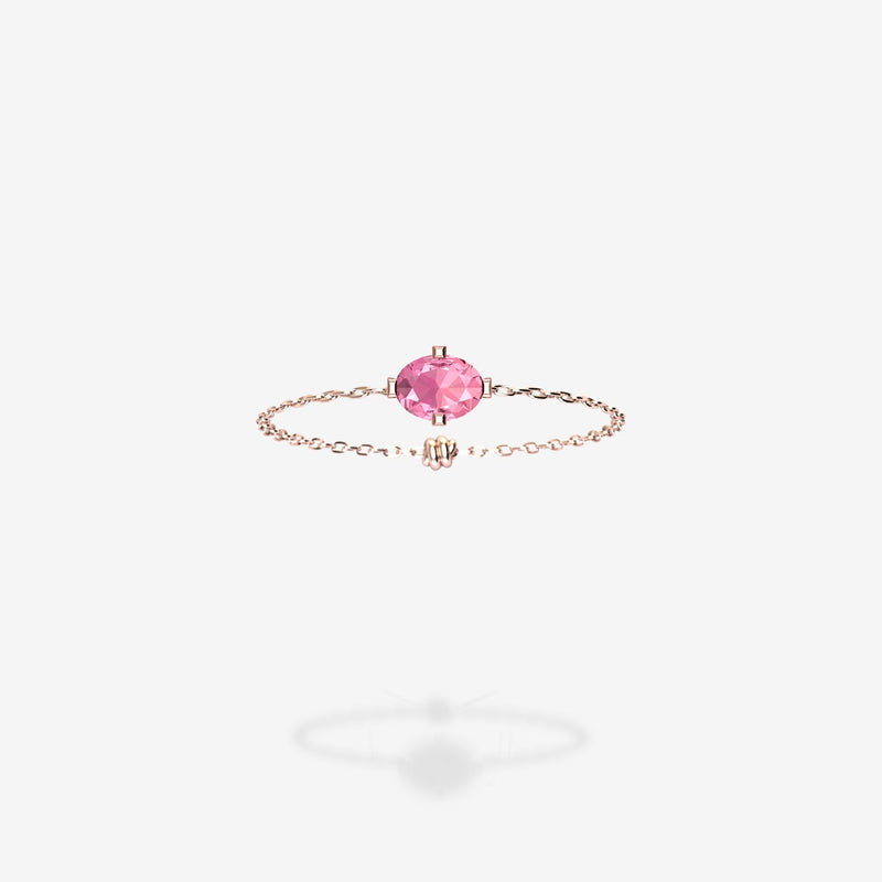 18K Rose Gold-Oval