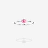 18K White Gold-Oval