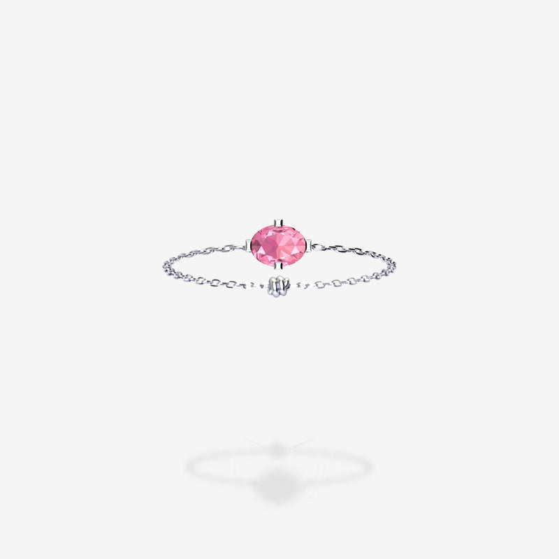 18K White Gold-Oval