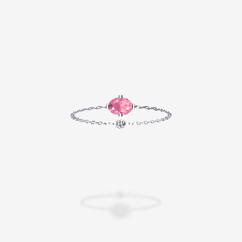 18K White Gold-Oval