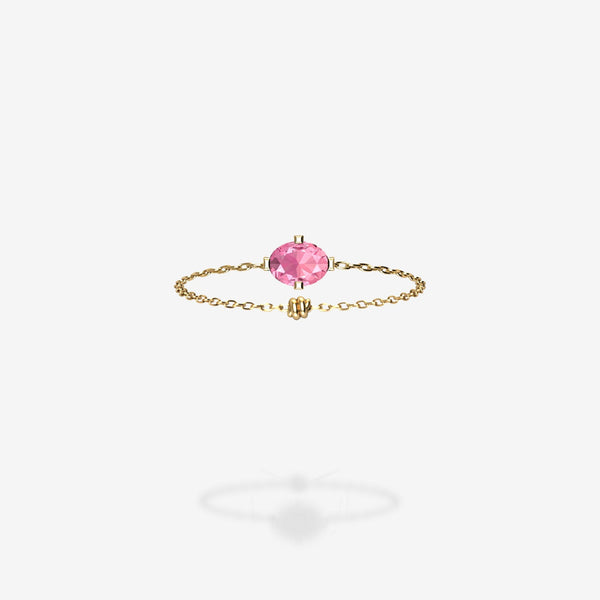 18K Yellow Gold-Oval