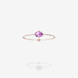 18K Rose Gold-Oval