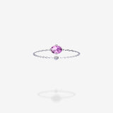 18K White Gold-Oval