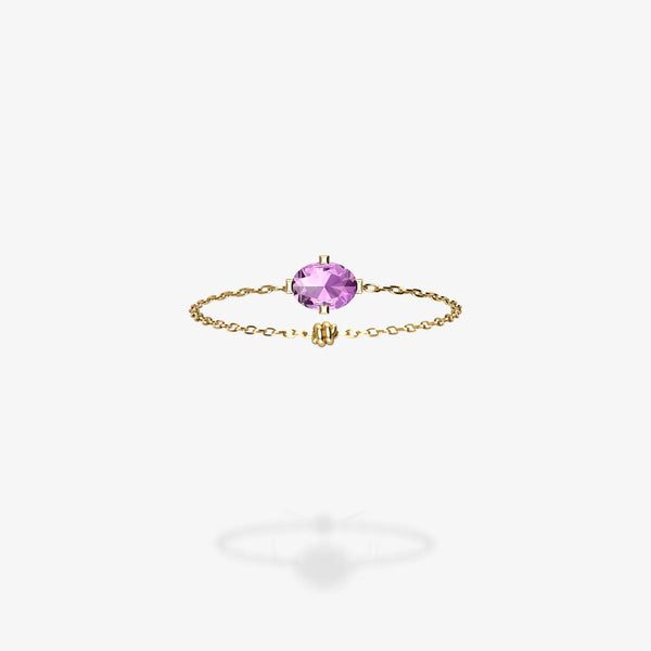 Cattina Ring - Oval Purple Sapphire (STOCK US)