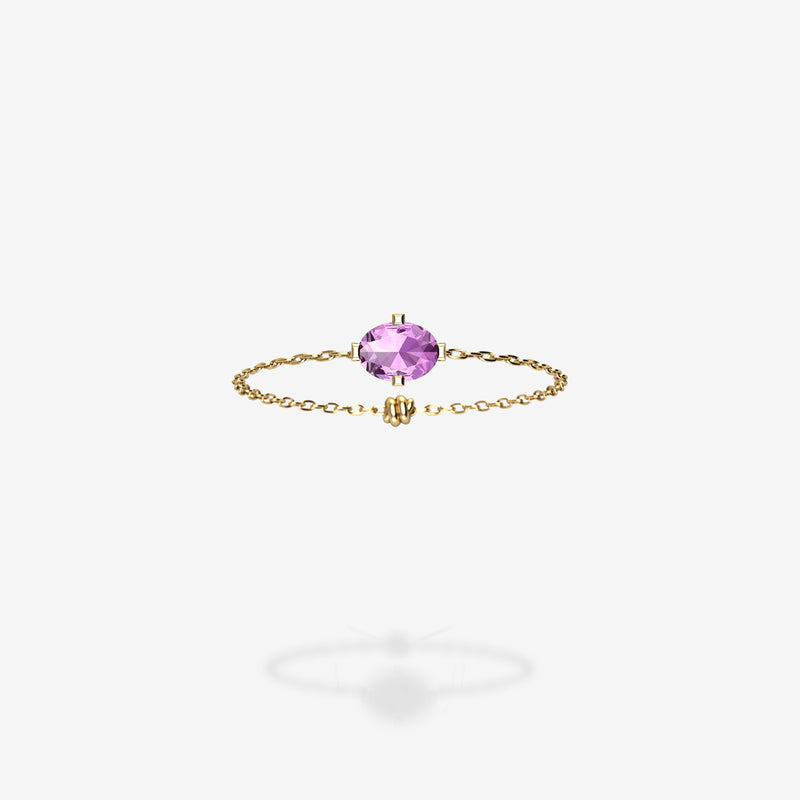 18K Yellow Gold-Oval