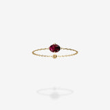 18K Yellow Gold-Oval