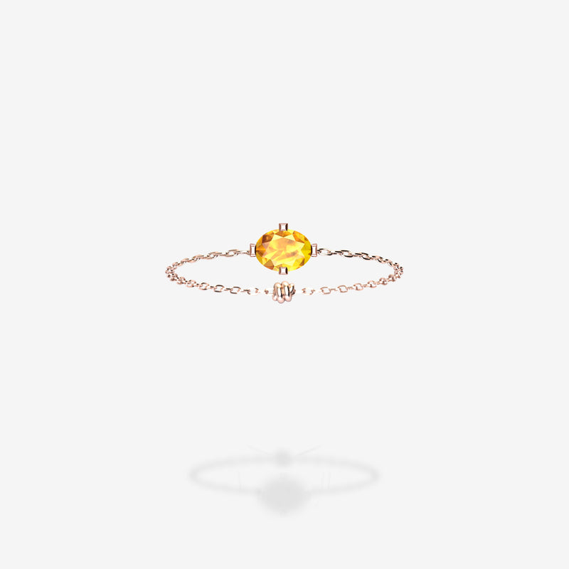 18K Rose Gold-Oval