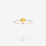 18K Rose Gold-Oval